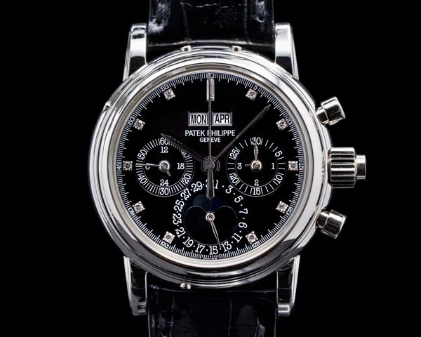 Patek Philippe 5004P Split Seconds Perpetual Calendar Chronograph with Diamond Dial