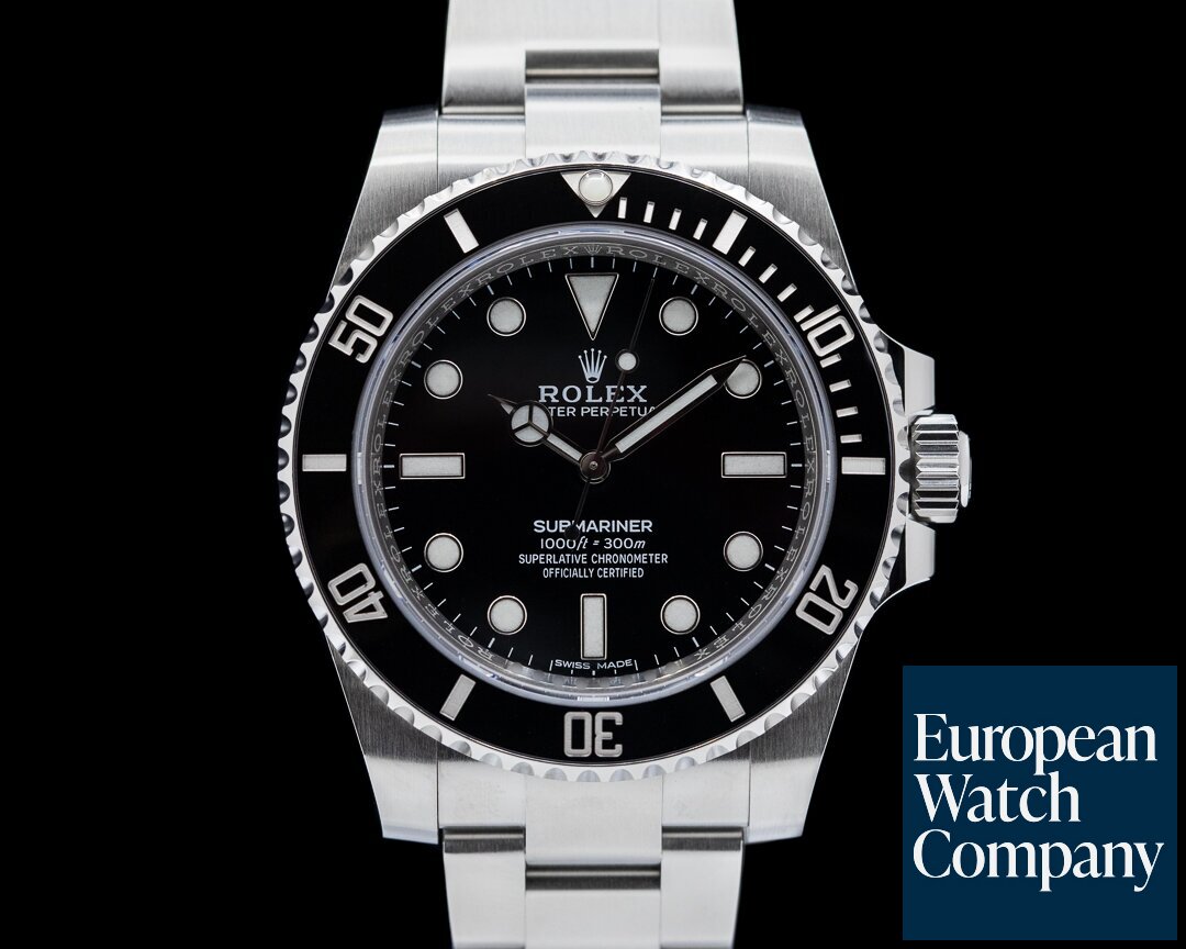 Rolex 114060 Submariner No Date Ceramic Bezel SS 2018