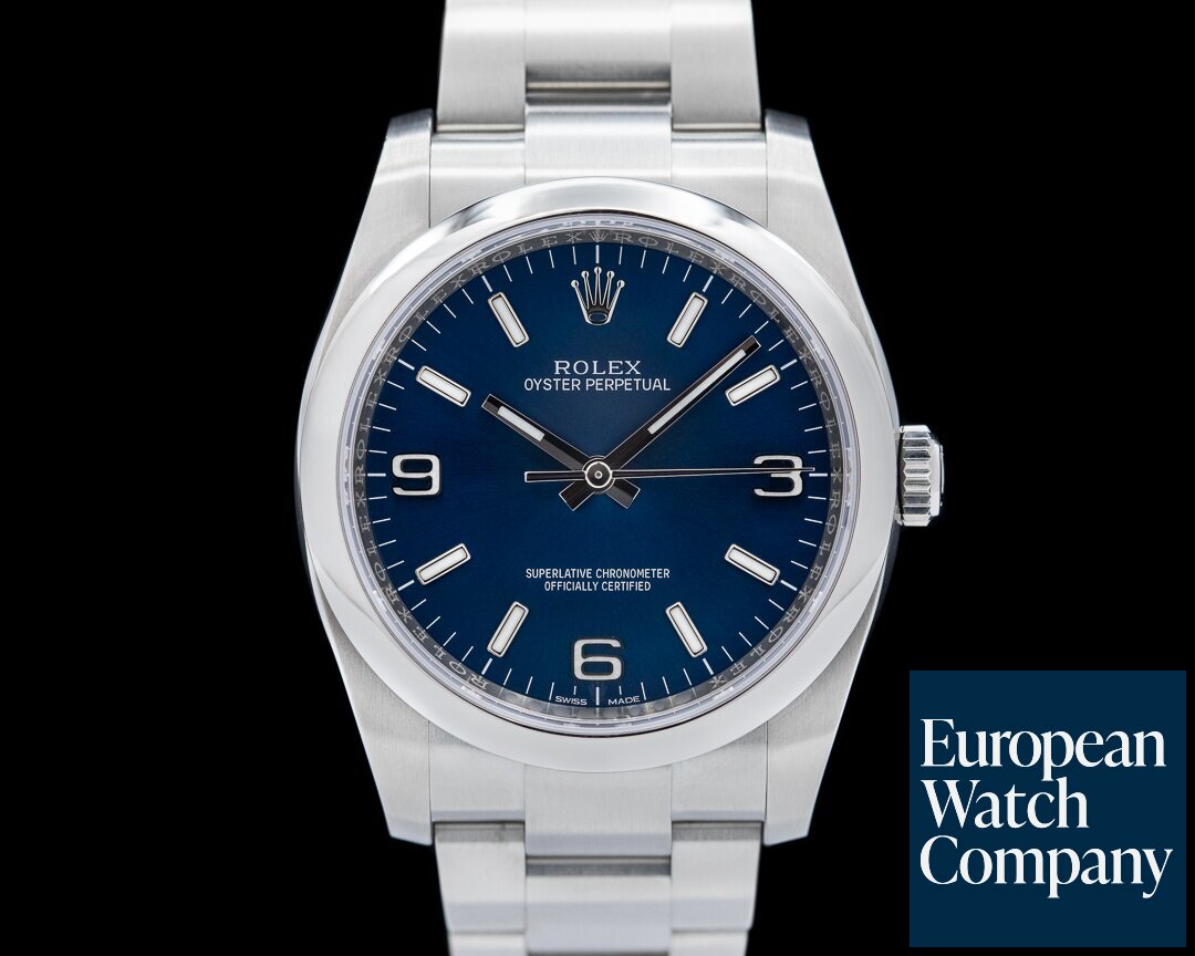 Rolex 116000 Oyster Perpetual SS Blue Dial 